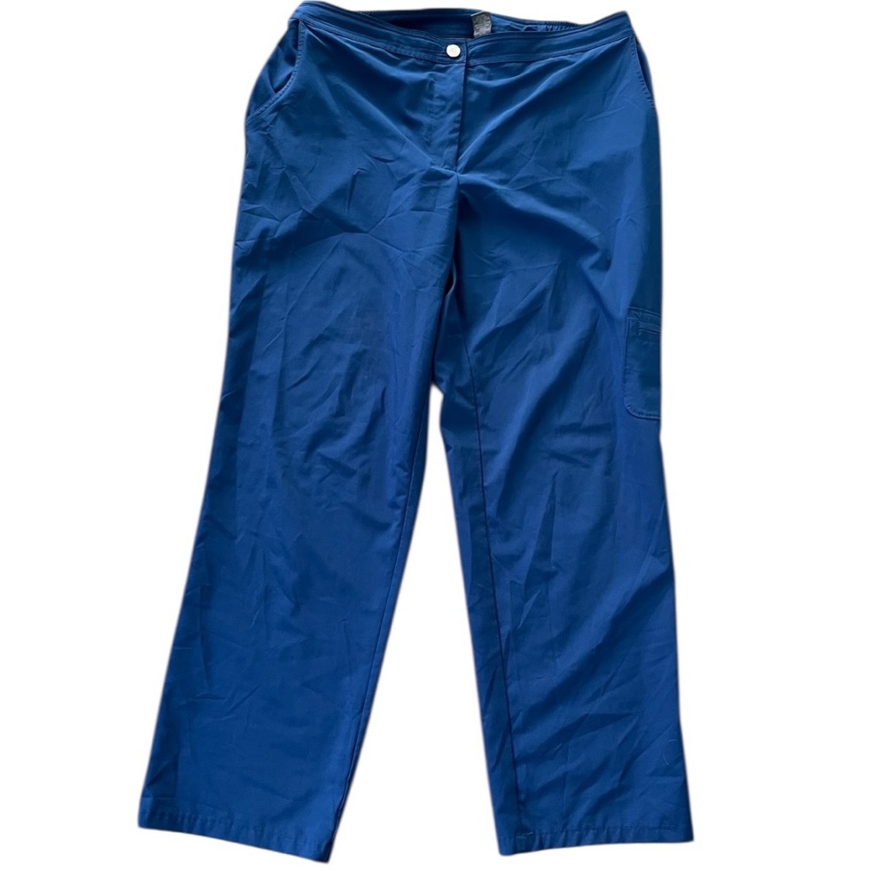 Chico’s Additions Blue Casual Pants Scrub Style Elastic Waist Size Large Short